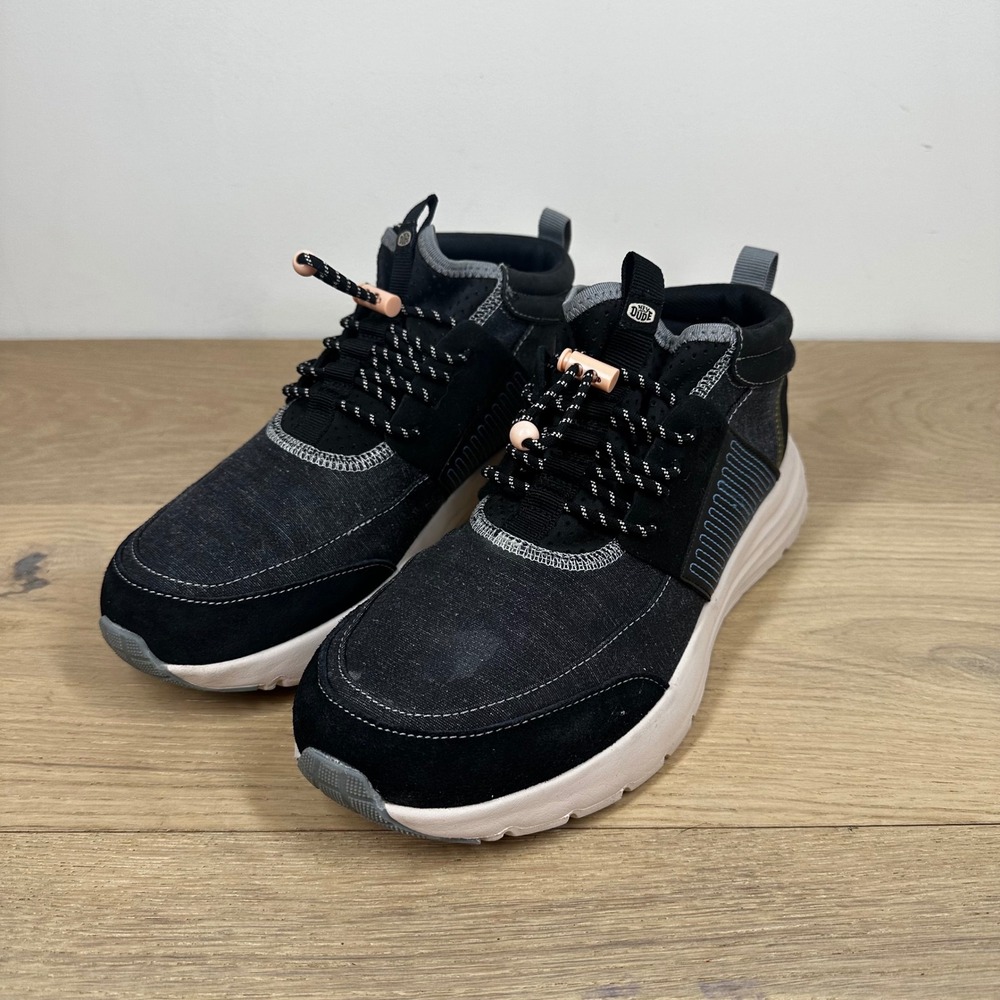 Hey Dude Sirocco Mid W Sneaker Women 10 Black High Top Sport Shoes Athletic